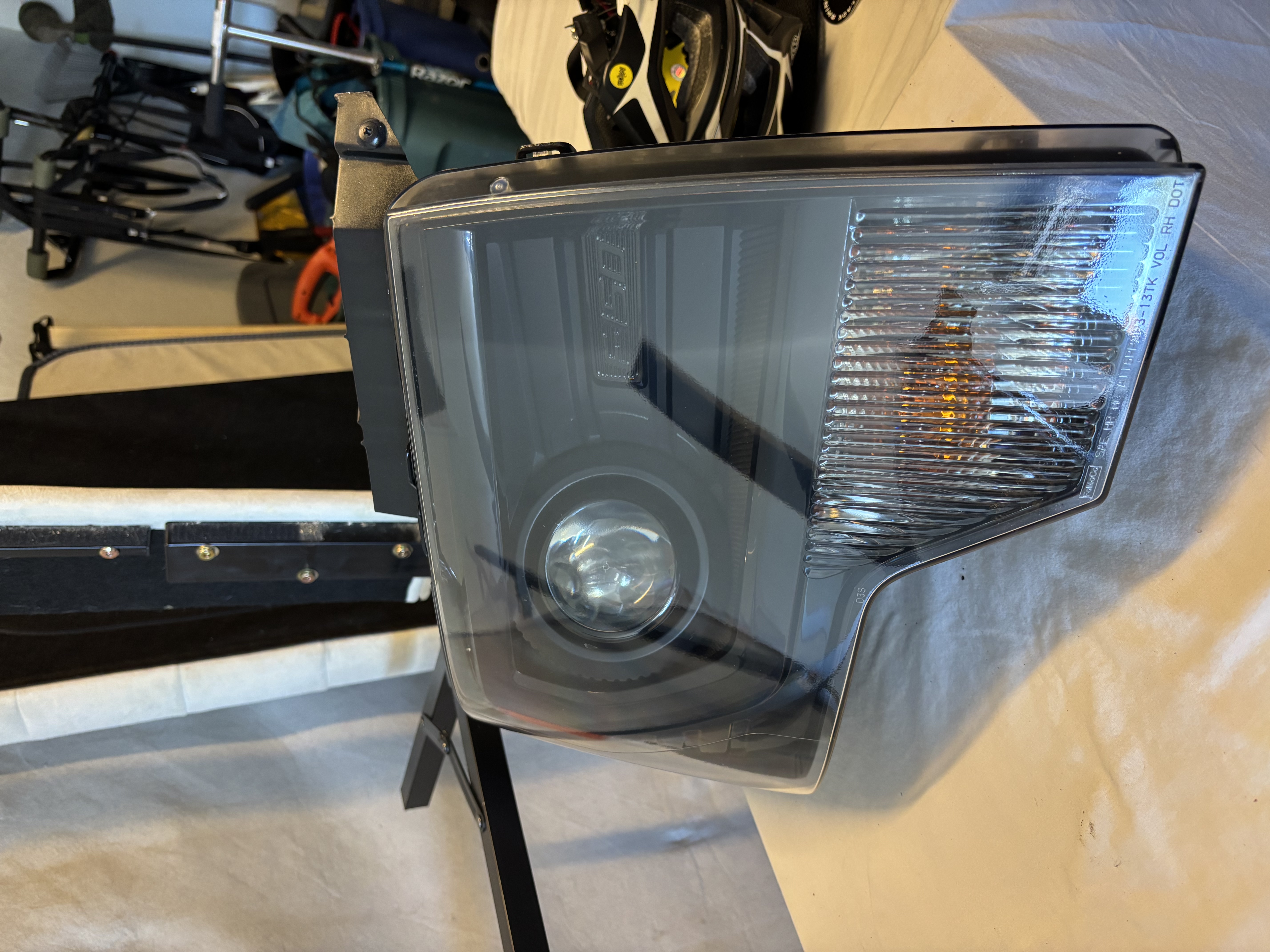 Clear headlight after restoration